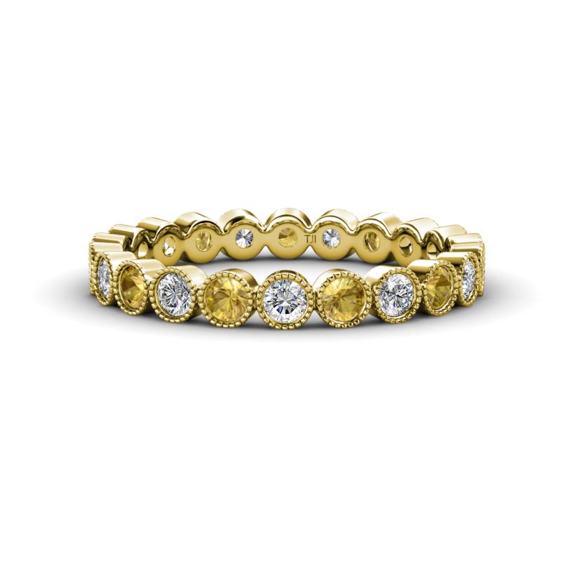 Arria 2.70 mm Citrine and Lab Grown Diamond Eternity Band 