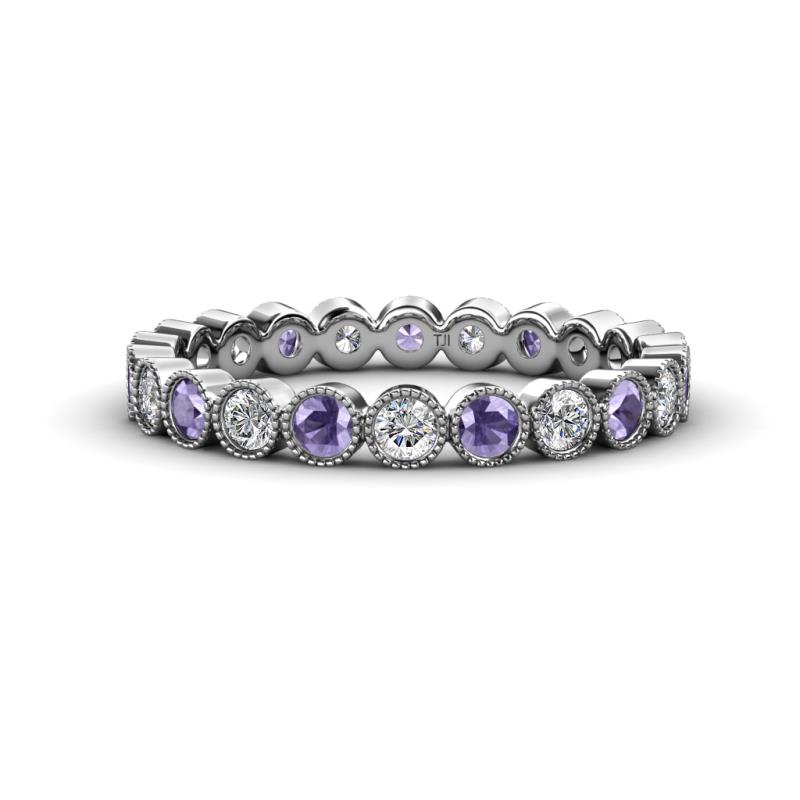 Arria 2.70 mm Iolite and Lab Grown Diamond Eternity Band 