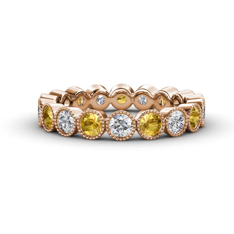 Arria 3.00 mm Citrine and Lab Grown Diamond Eternity Band 