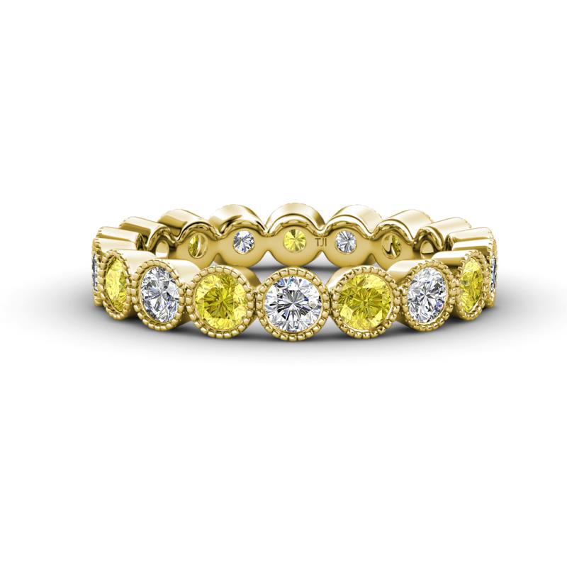 Arria 3.00 mm Yellow Sapphire and Lab Grown Diamond Eternity Band 