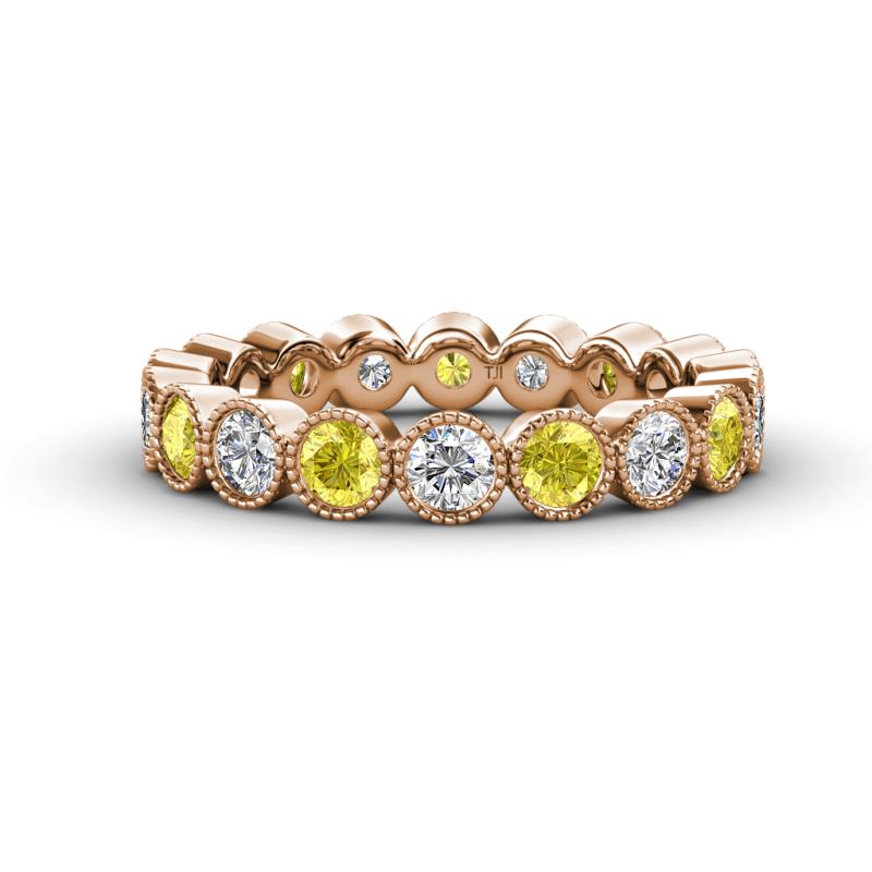 Arria 3.00 mm Yellow Sapphire and Lab Grown Diamond Eternity Band 