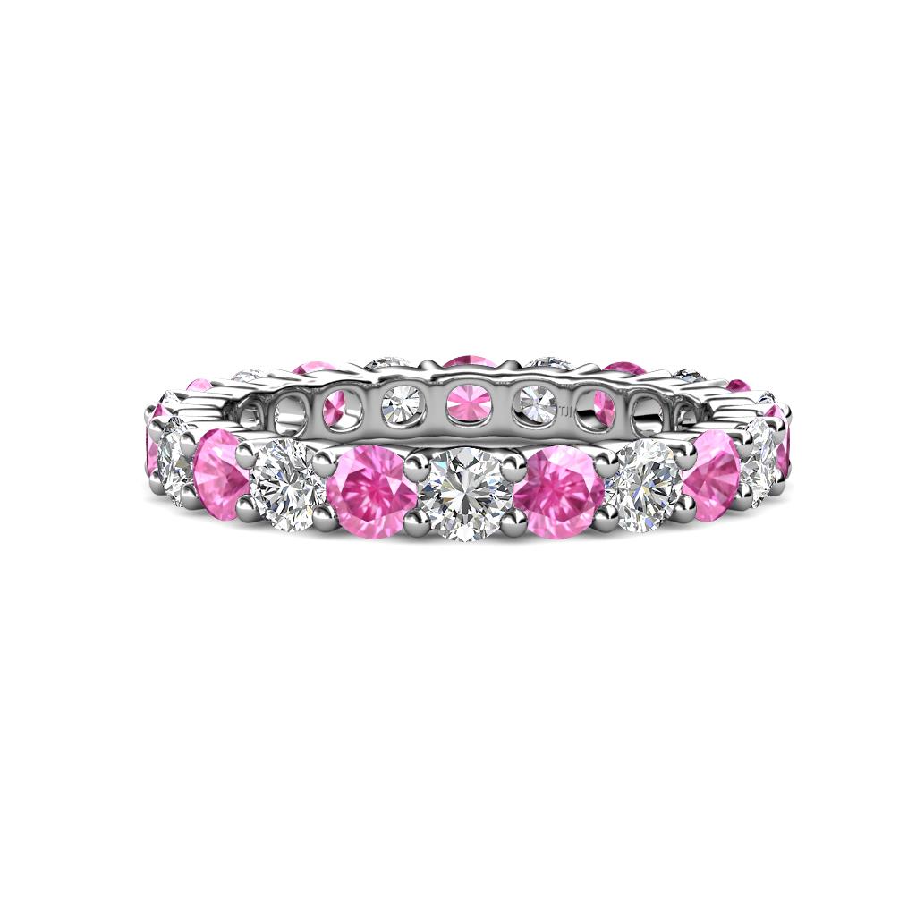 Joyce 4.00 mm Pink Sapphire and Diamond Eternity Band 