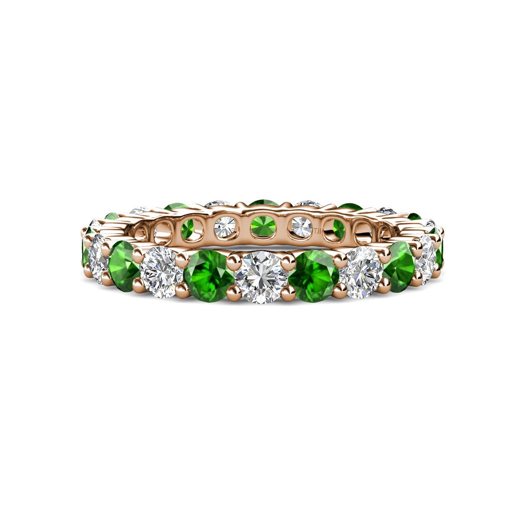 Joyce 4.00 mm Green Garnet and Lab Grown Diamond Eternity Band 