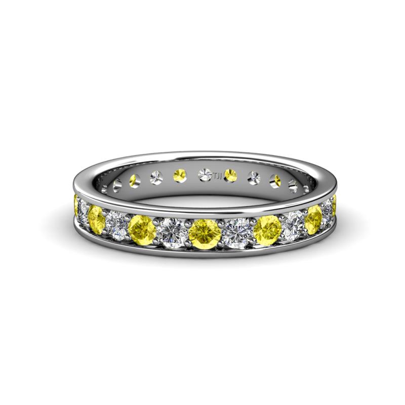 Livia 2.70 mm Yellow and White Lab Grown Diamond Eternity Band 