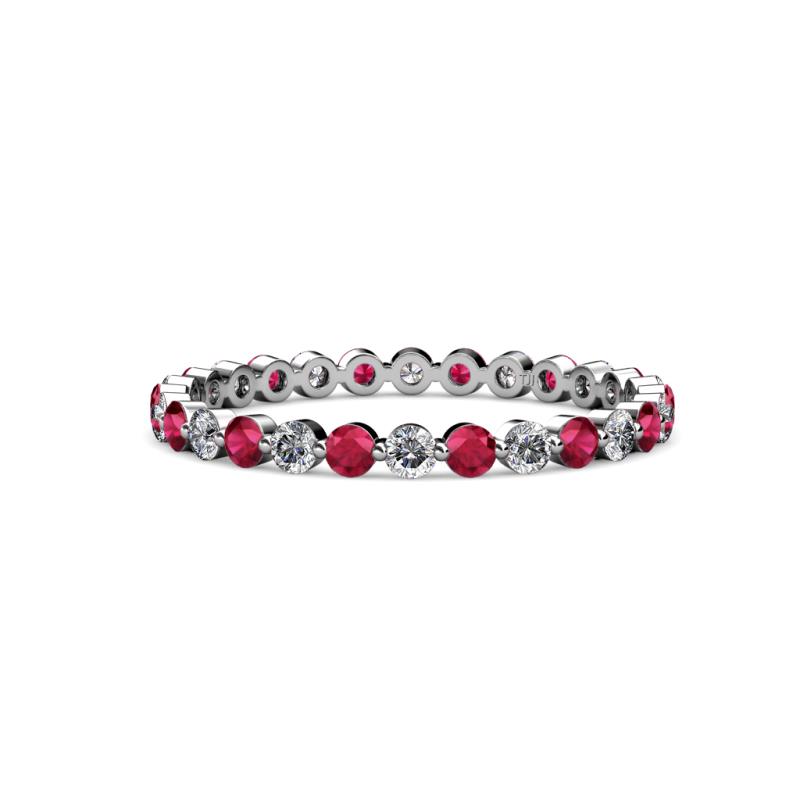 Valerie 2.00 mm Ruby and Lab Grown Diamond Eternity Band 
