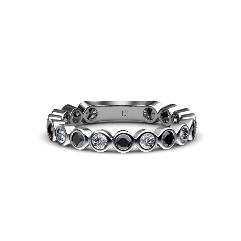 Ashlyn 2.30 mm Black Diamond and Lab Grown Diamond 3/4 Eternity Band 