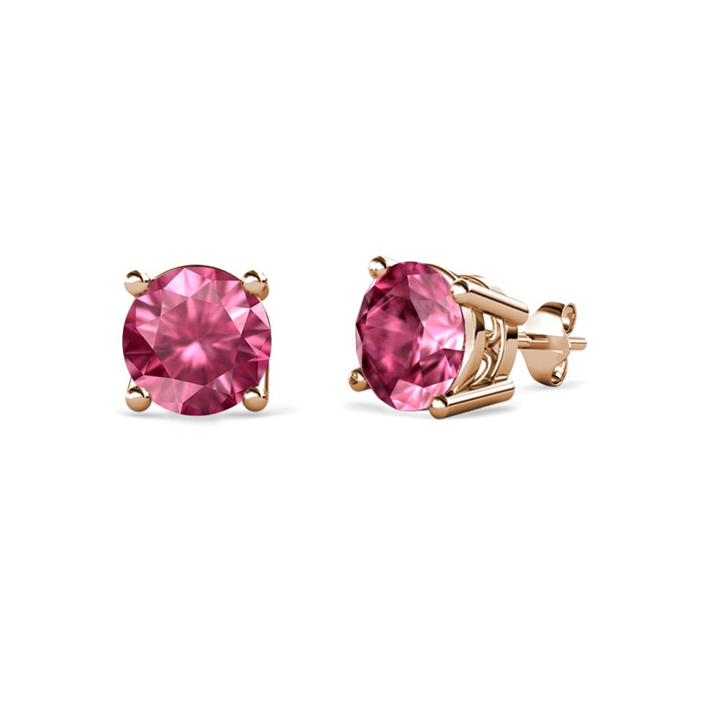 Alina Pink Tourmaline (5mm) Solitaire Stud Earrings 