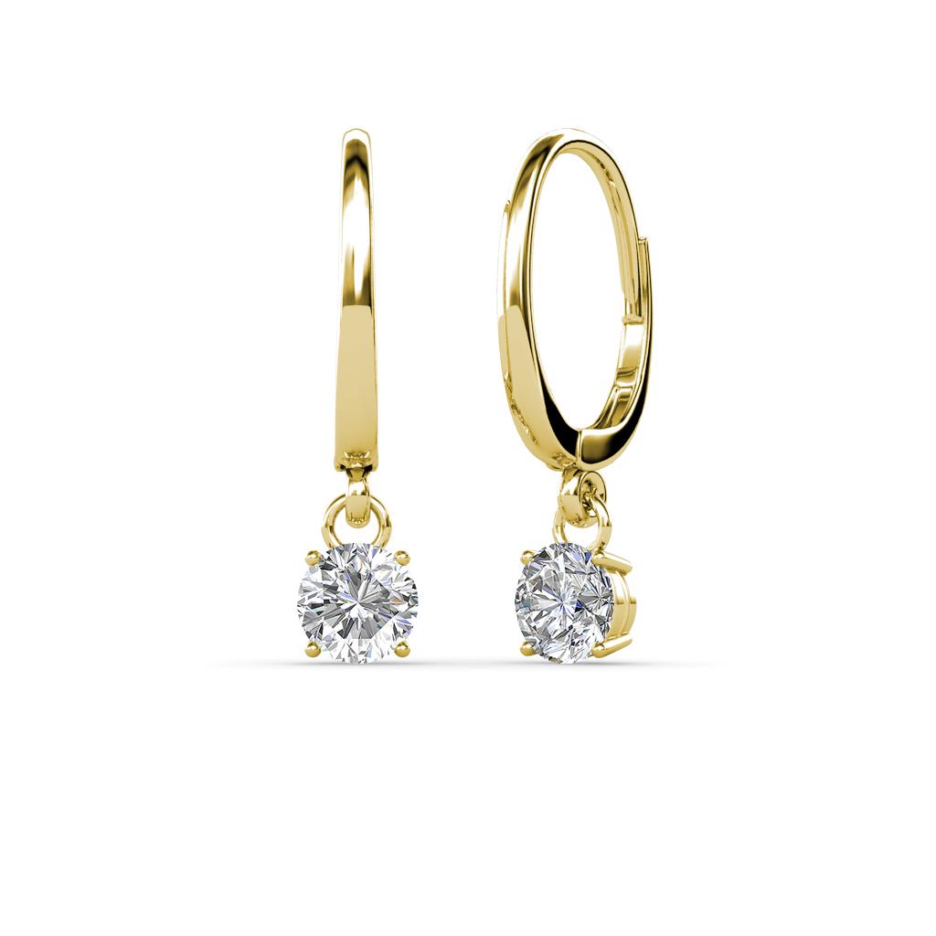 Grania Lab Grown Diamond (4mm) Solitaire Dangling Earrings 