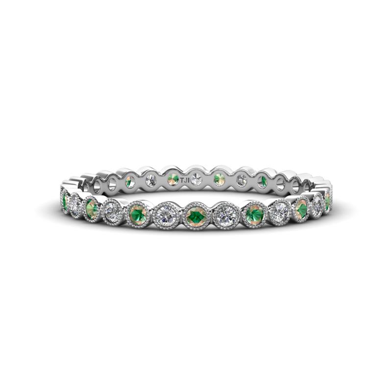 Arria 2.00 mm Lab Created Alexandrite and Lab Grown Diamond Eternity Band 