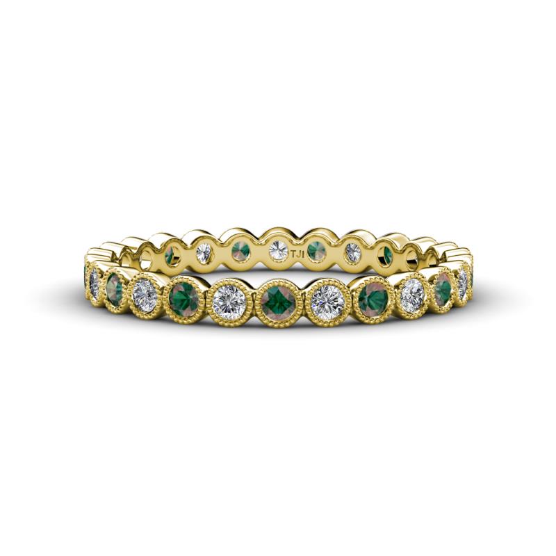 Arria 2.40 mm Lab Created Alexandrite and Lab Grown Diamond Eternity Band 