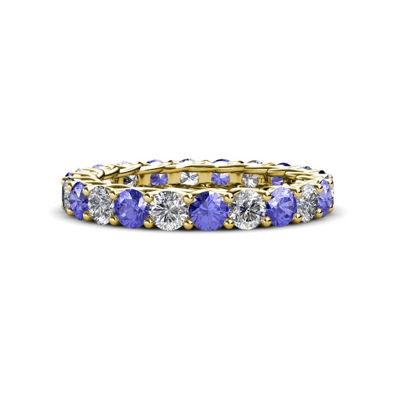 Lucida 3.40 mm Tanzanite and Lab Grown Diamond Eternity Band 