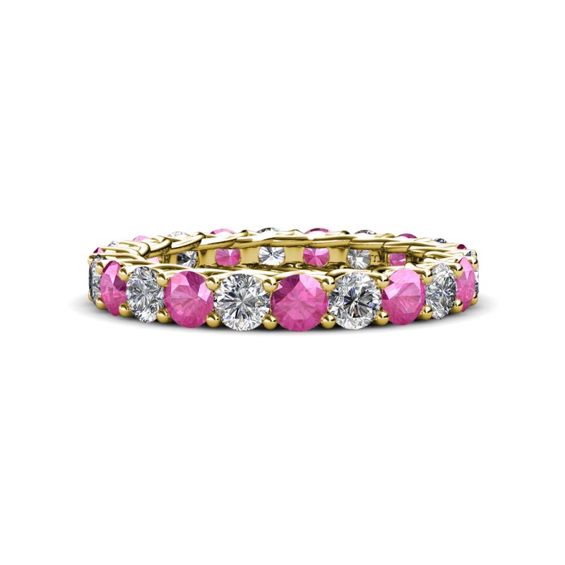 Lucida 3.40 mm Pink Sapphire and Lab Grown Diamond Eternity Band 