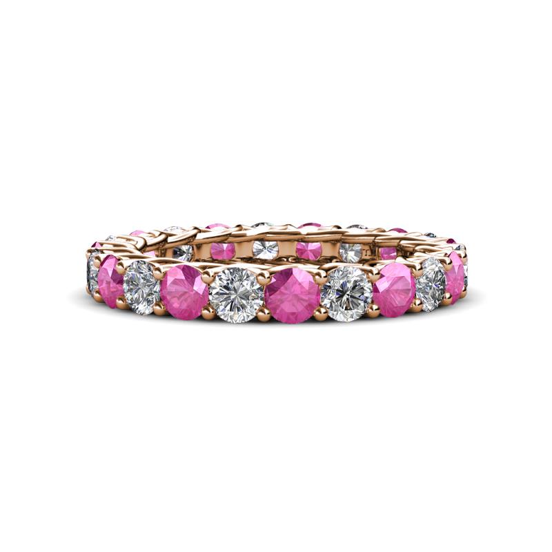 Lucida 3.40 mm Pink Sapphire and Lab Grown Diamond Eternity Band 