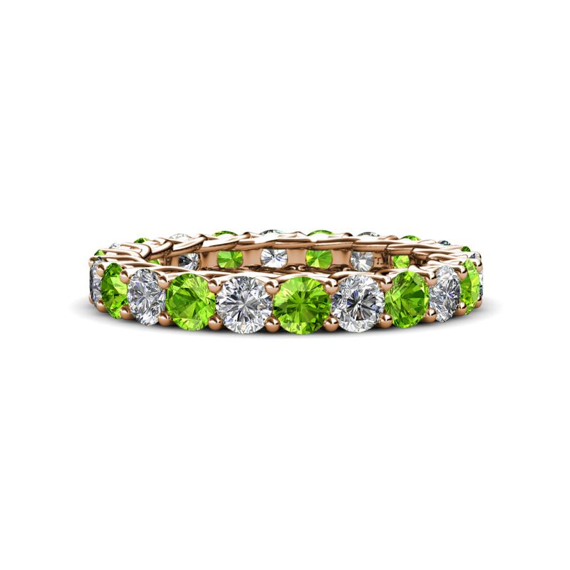 Lucida 3.40 mm Peridot and Lab Grown Diamond Eternity Band 