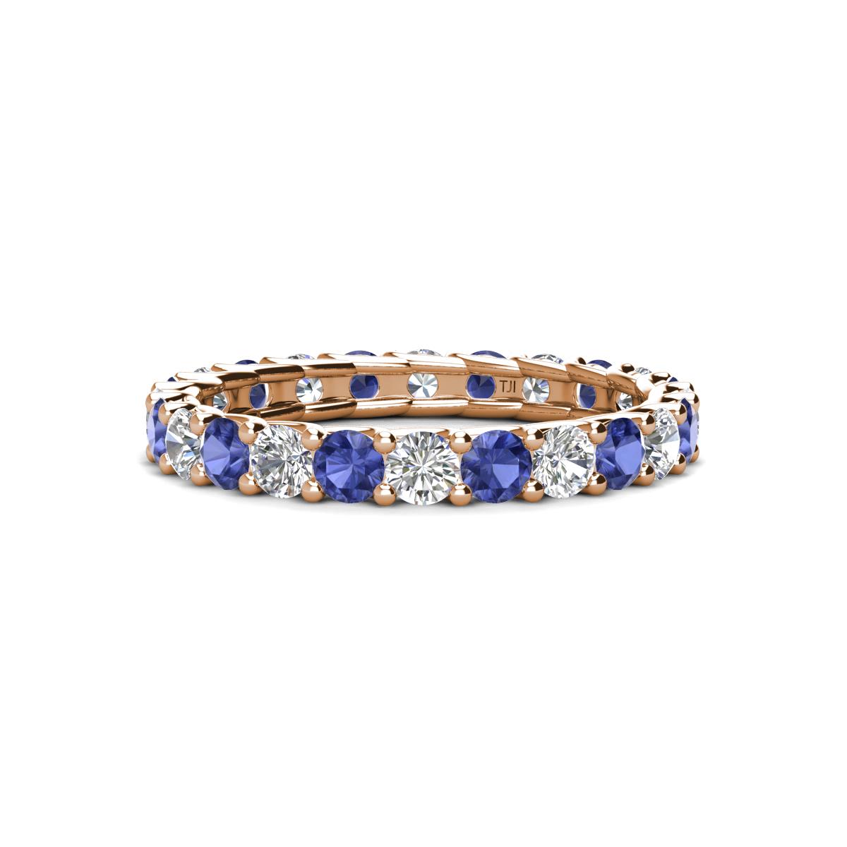 Laida 3.00 mm Iolite and Lab Grown Diamond Eternity Band 