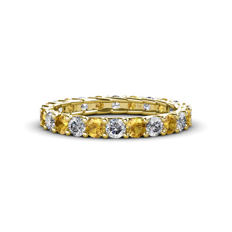 Laida 3.00 mm Citrine and Lab Grown Diamond Eternity Band 