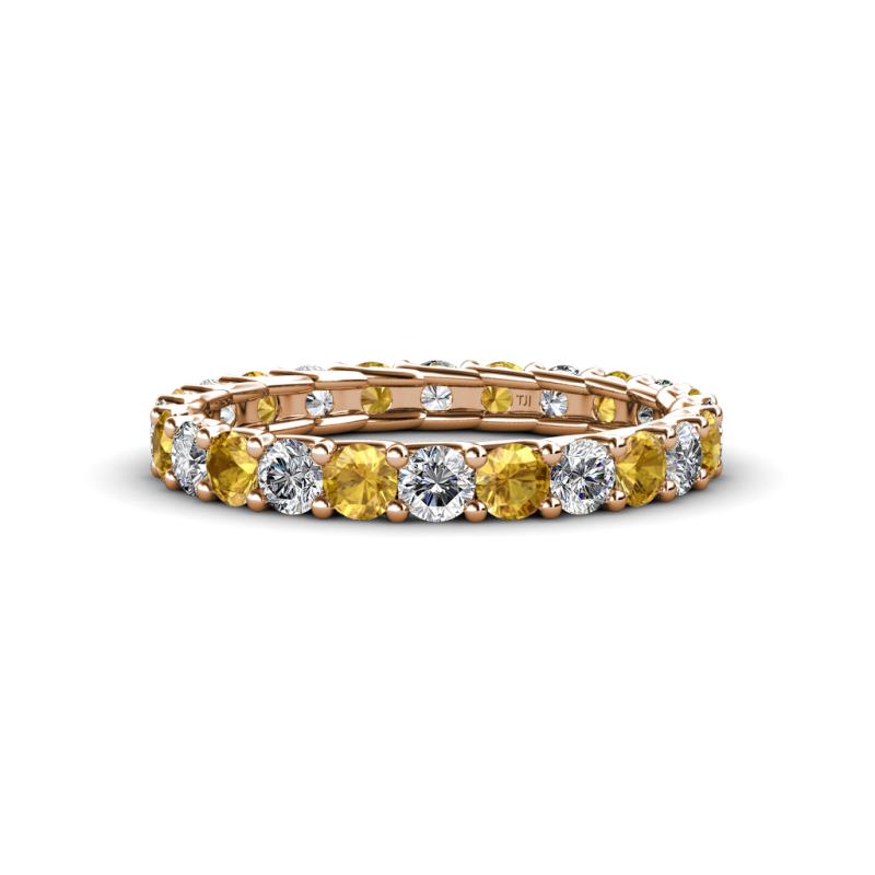 Laida 3.00 mm Citrine and Lab Grown Diamond Eternity Band 