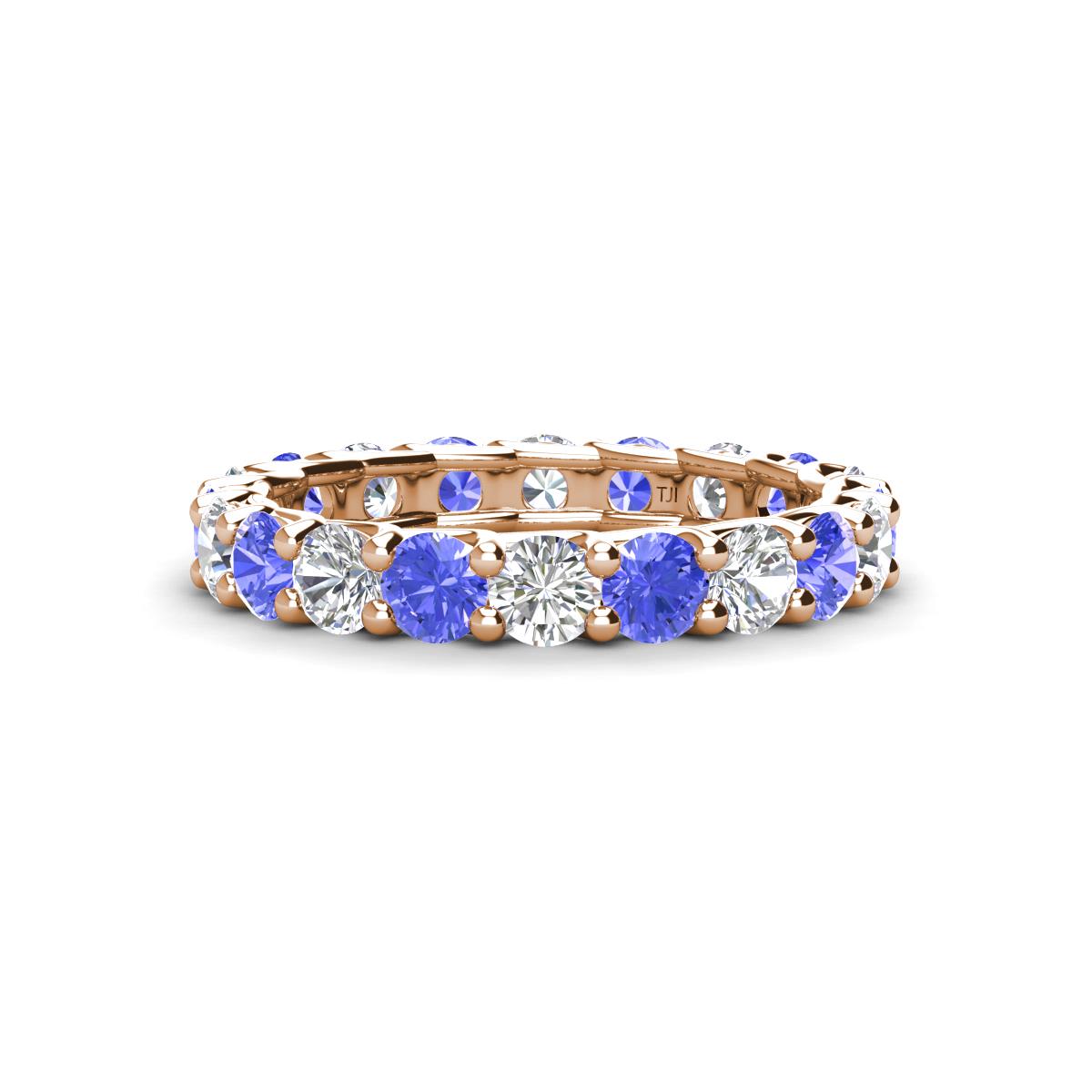 Laida 3.40 mm Tanzanite and Lab Grown Diamond Eternity Band 