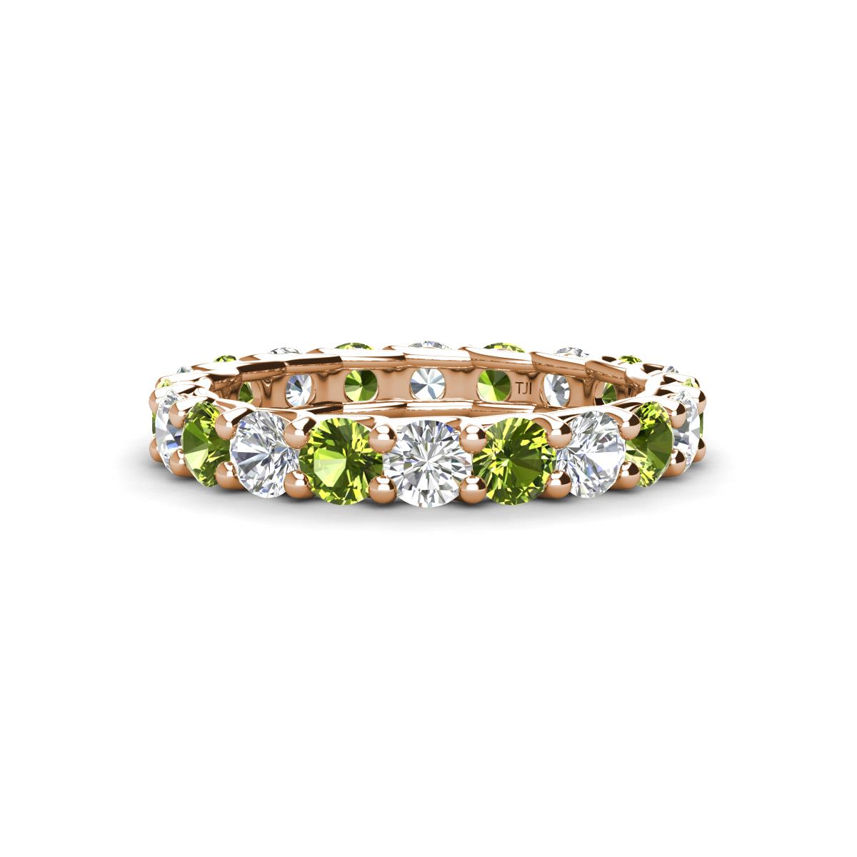 Laida 3.40 mm Peridot and Lab Grown Diamond Eternity Band 