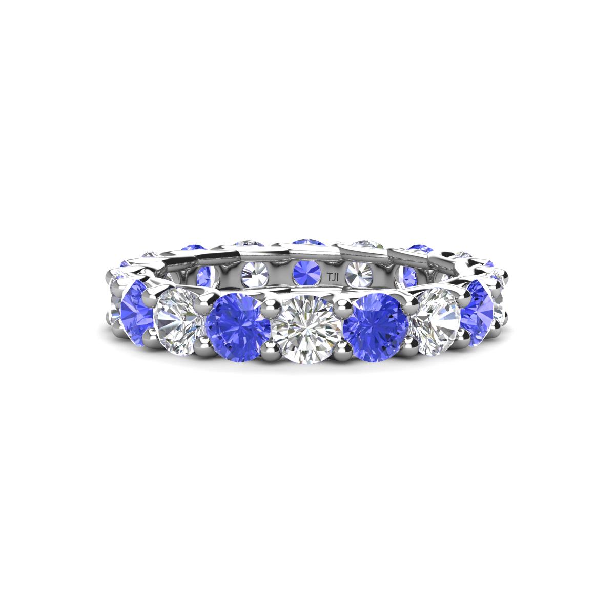 Laida 3.80 mm Tanzanite and Lab Grown Diamond Eternity Band 