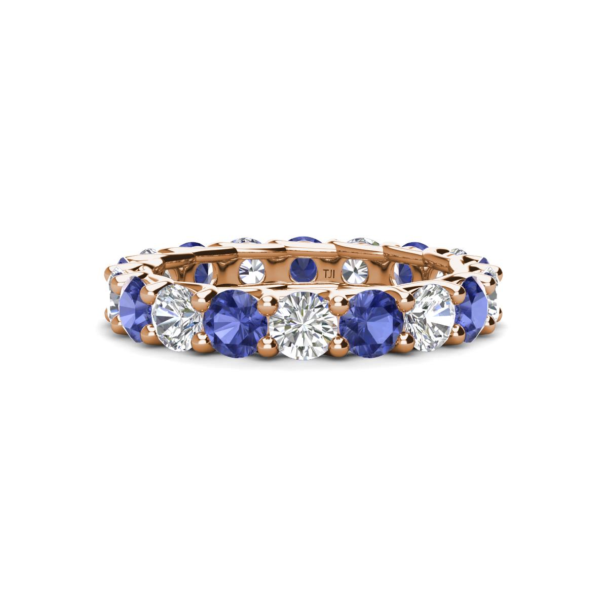 Laida 3.80 mm Iolite and Lab Grown Diamond Eternity Band 