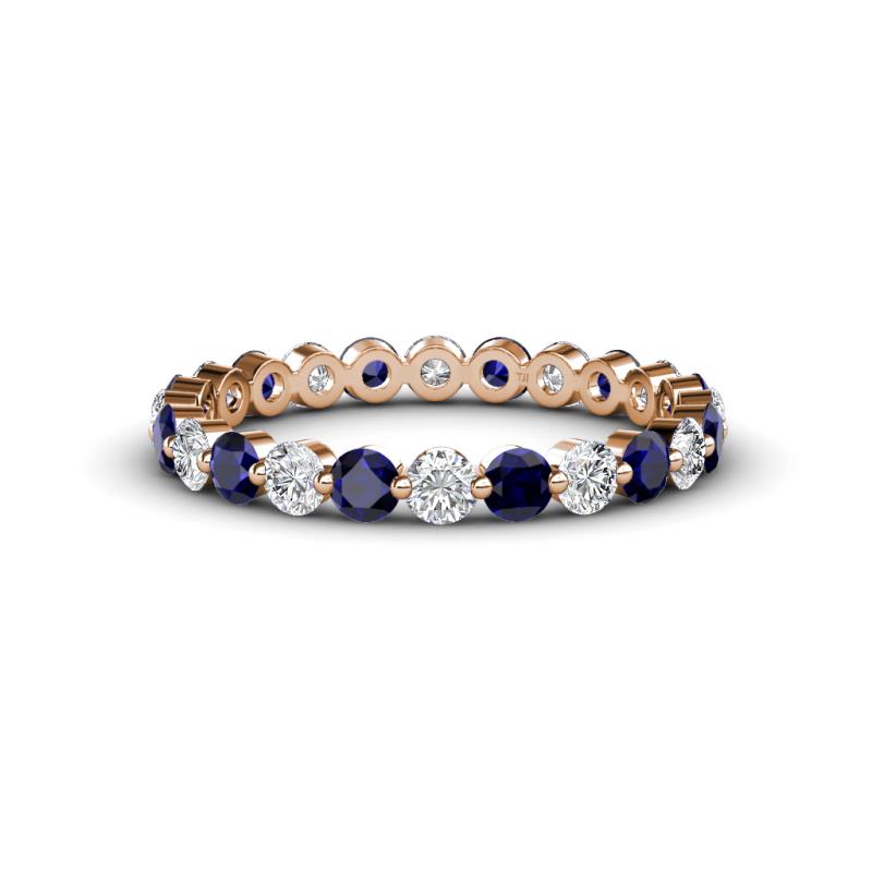 Valerie 3.00 mm Blue Sapphire and Lab Grown Diamond Eternity Band 