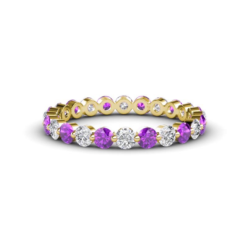 Valerie 3.00 mm Amethyst and Lab Grown Diamond Eternity Band 