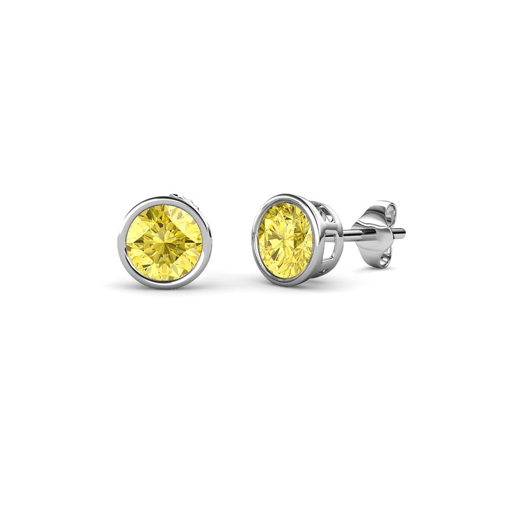 Carys Yellow Sapphire (3.2mm) Solitaire Stud Earrings 