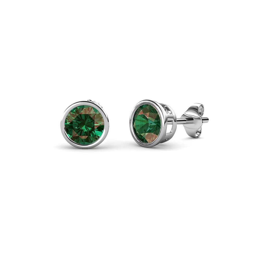 Carys Lab Created Alexandrite (3.2mm) Solitaire Stud Earrings 