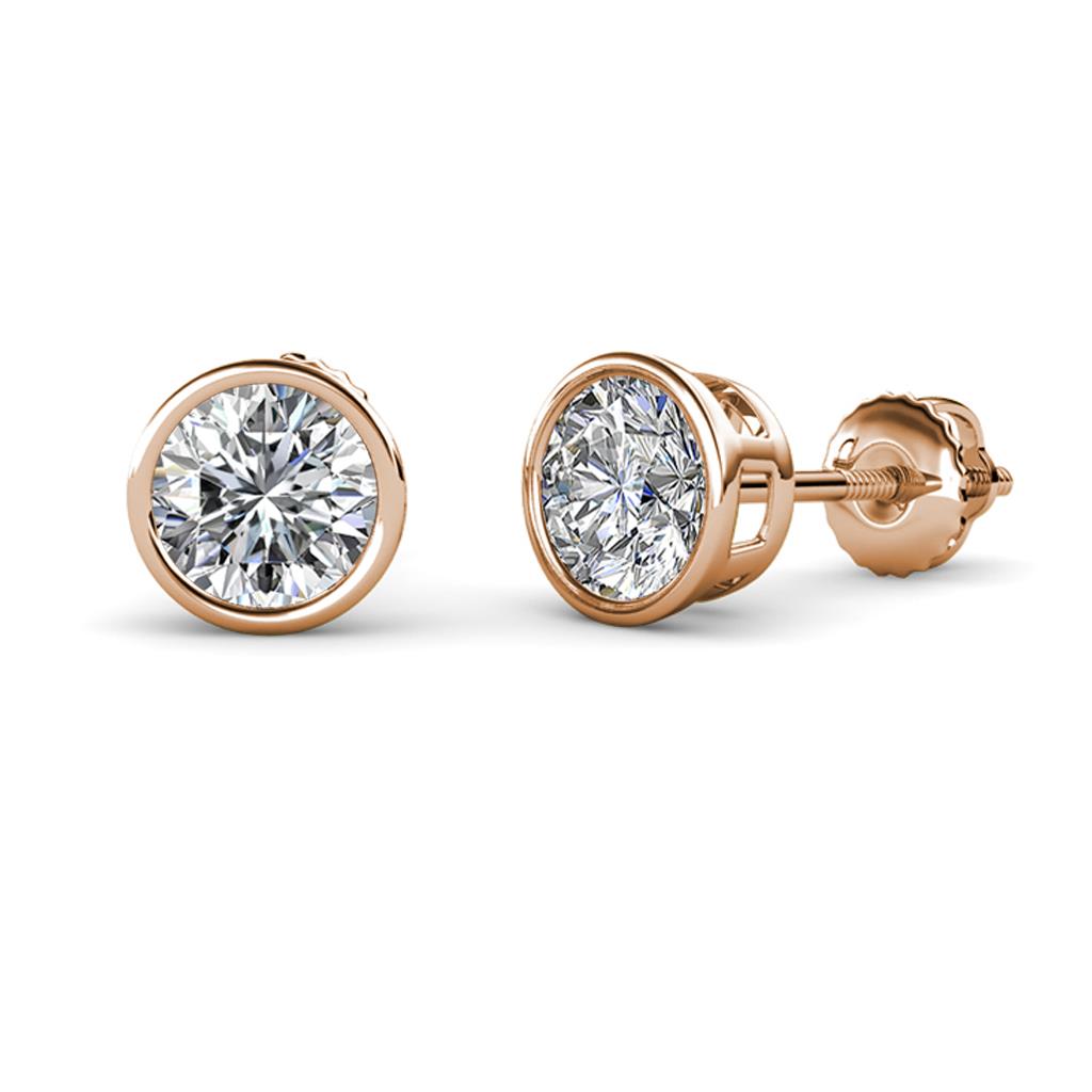 Carys Round Diamond (5mm) Solitaire Stud Earrings 