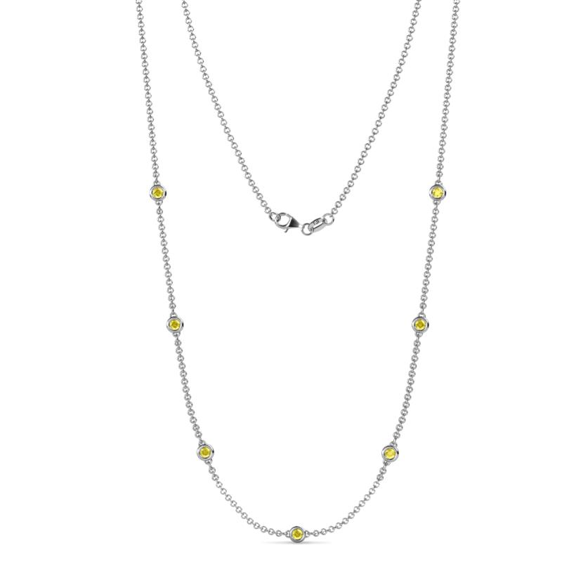 Salina (7 Stn/3.4mm) Yellow Sapphire on Cable Necklace 