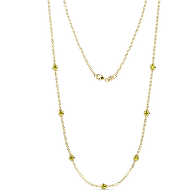 Salina (7 Stn/3.4mm) Yellow Diamond on Cable Necklace 