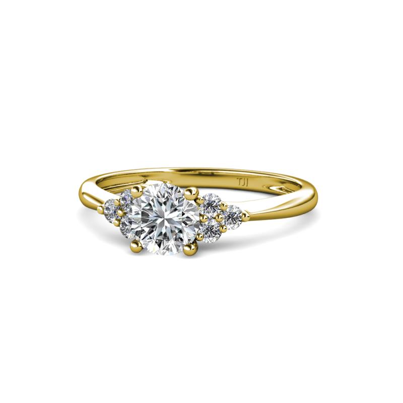Eve Signature 1.27 ctw IGI Certified Lab Grown Diamond Round (6.50 mm) & Natural Diamond (2.20 mm) Engagement Ring 