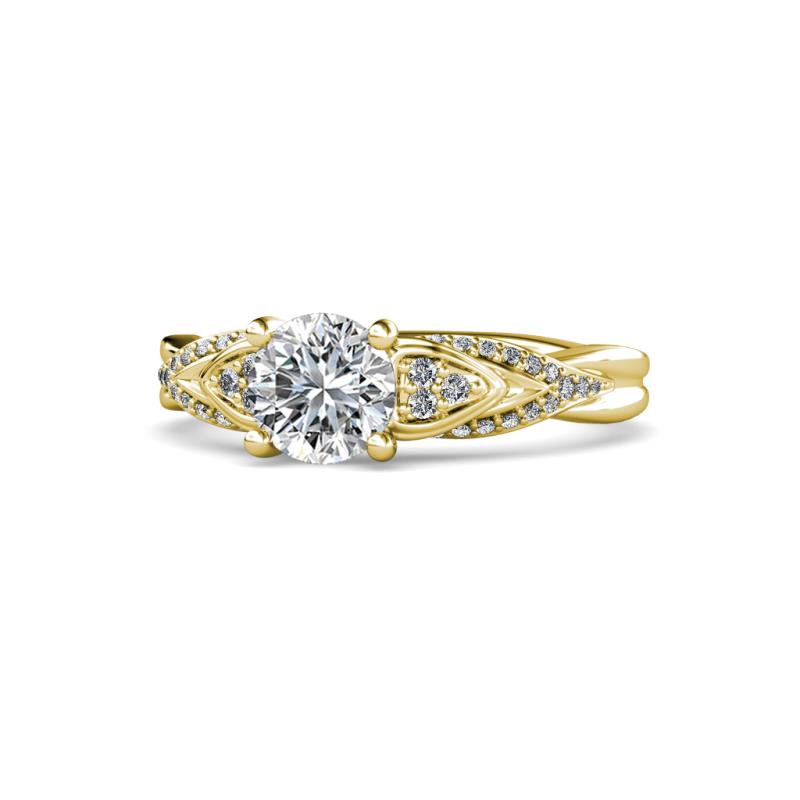 Belinda Signature 2.08 ctw IGI Certified Lab Grown Diamond Round (6.50 mm) & Natural Diamond Round (1.15 mm) Engagement Ring 