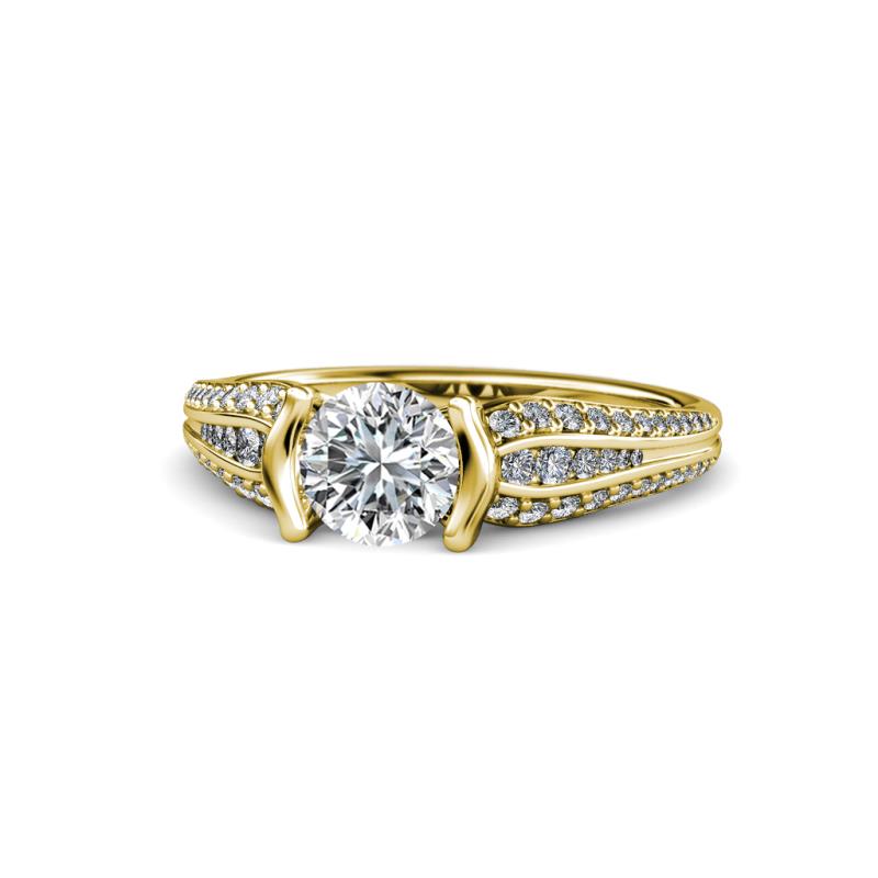 Alair Signature 1.34 ctw IGI Certified Lab Grown Diamond Round (6.5 mm) & Natural Diamond (1.20 mm) Engagement Ring 