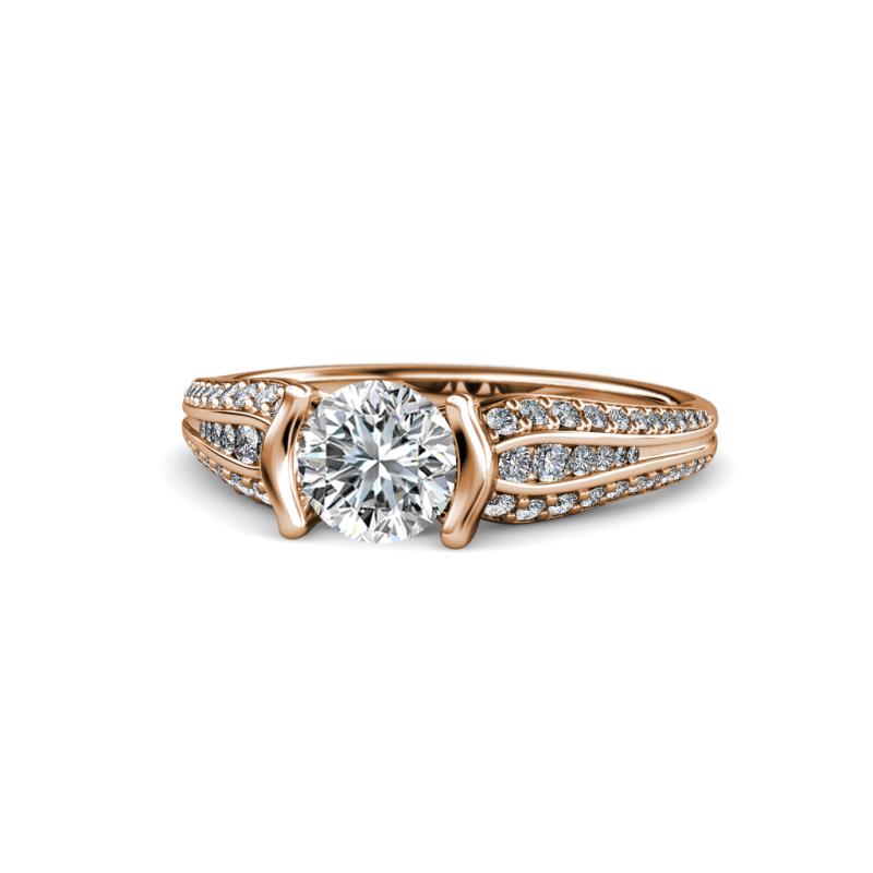 Alair Signature 1.34 ctw IGI Certified Lab Grown Diamond Round (6.5 mm) & Natural Diamond (1.20 mm) Engagement Ring 
