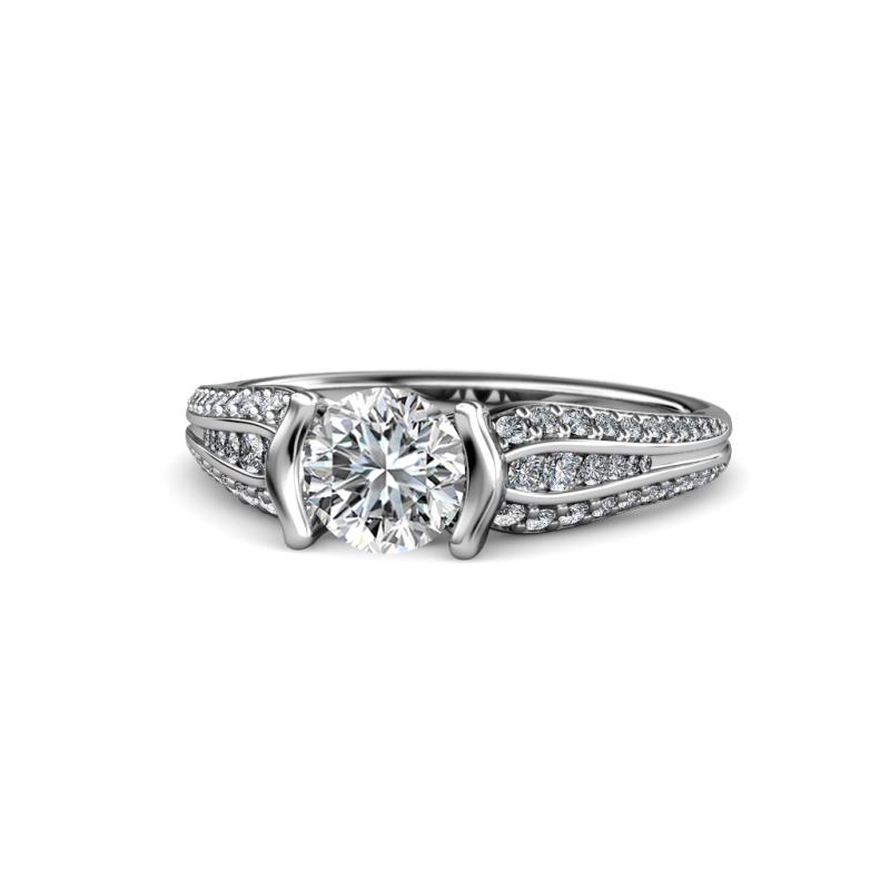 Alair Signature 1.39 ctw IGI Certified Lab Grown Diamond Round (6.5 mm) & Natural Diamond (1.20 mm) Engagement Ring 
