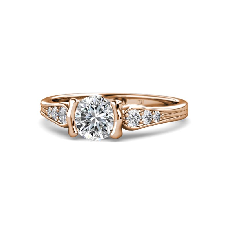 Alana Signature 1.30 ctw IGI Certified Lab Grown Diamond Round (6.50 mm) & Natural Diamond Round (2.40 mm) Engagement Ring 