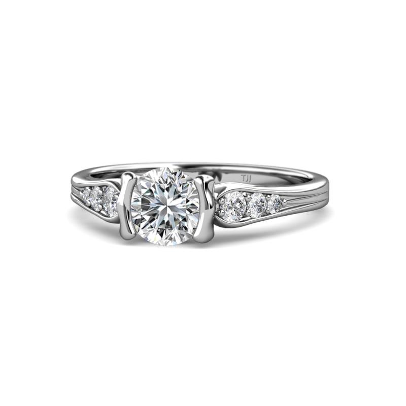 Alana Signature 1.33 ctw IGI Certified Round Lab Grown Diamond (VS1/F) and Natural Diamond Engagement Ring 