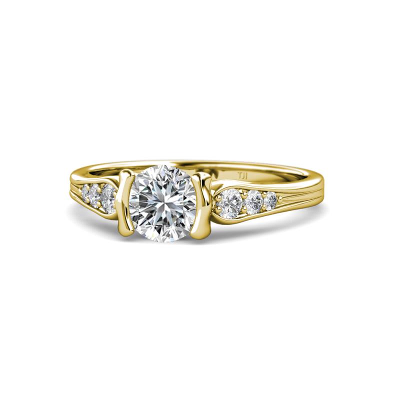 Alana Signature 1.33 ctw IGI Certified Round Lab Grown Diamond (VS1/F) and Natural Diamond Engagement Ring 