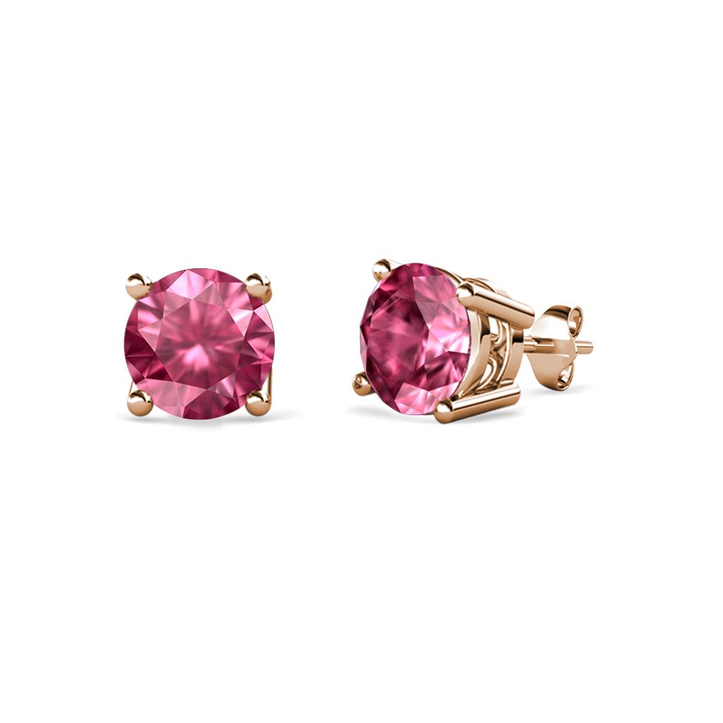 Alina Pink Tourmaline (5.5mm) Solitaire Stud Earrings 