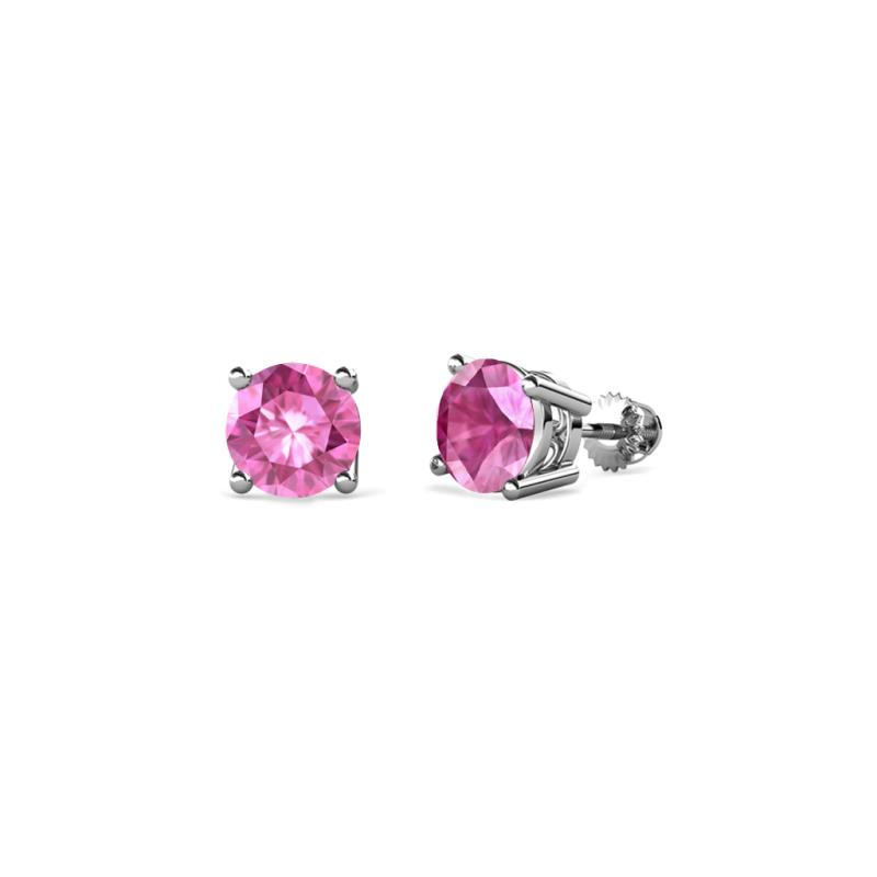Alina Pink Sapphire (5.5mm) Solitaire Stud Earrings 