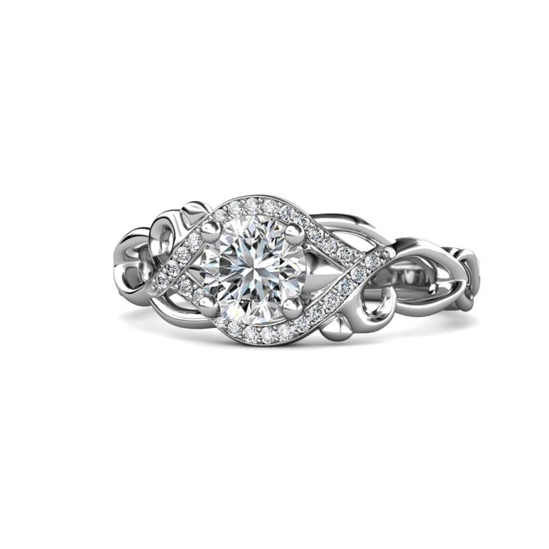 Fineena Signature Round Diamond Engagement Ring 
