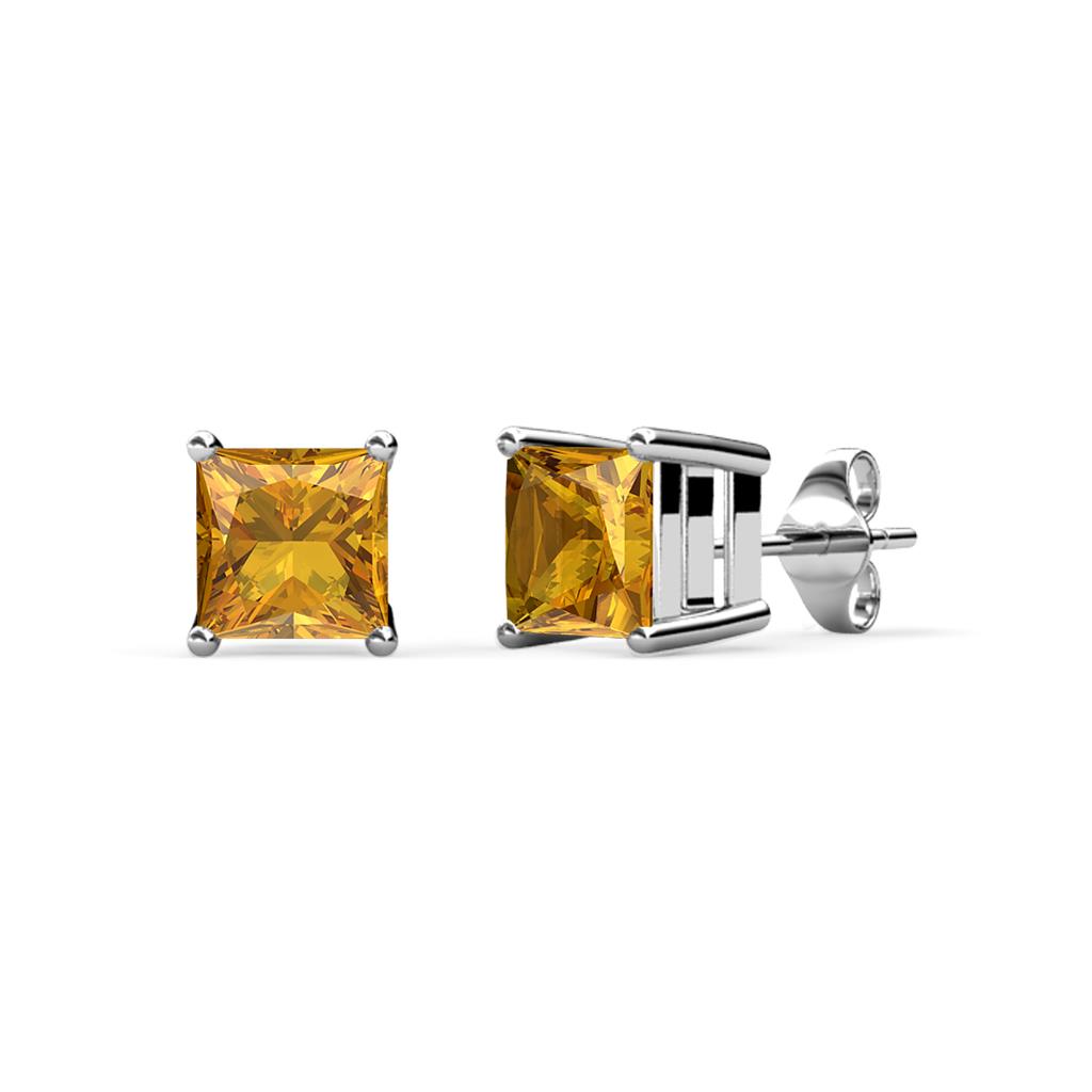 Zoey Citrine (4mm) Solitaire Stud Earrings 