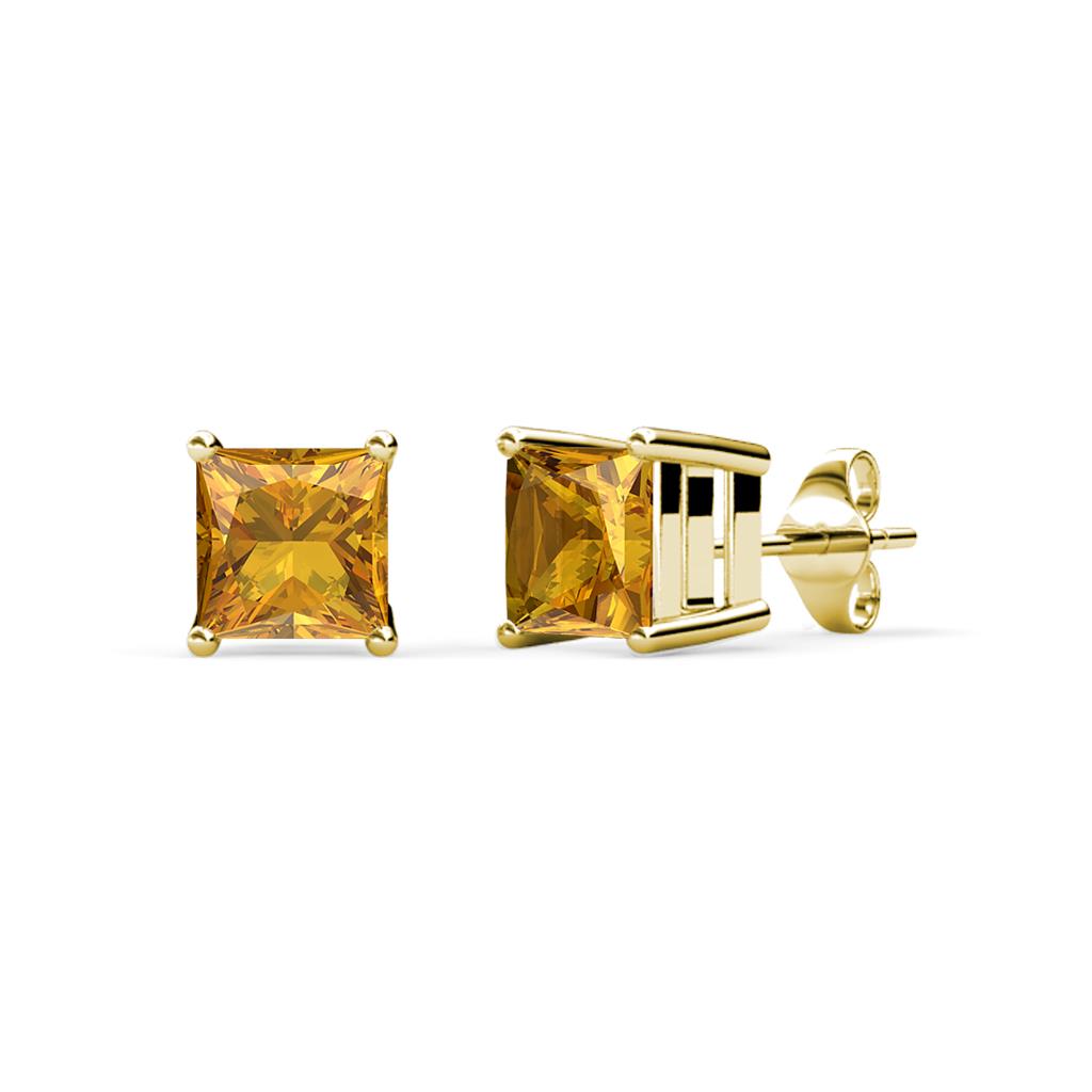 Zoey Citrine (4mm) Solitaire Stud Earrings 