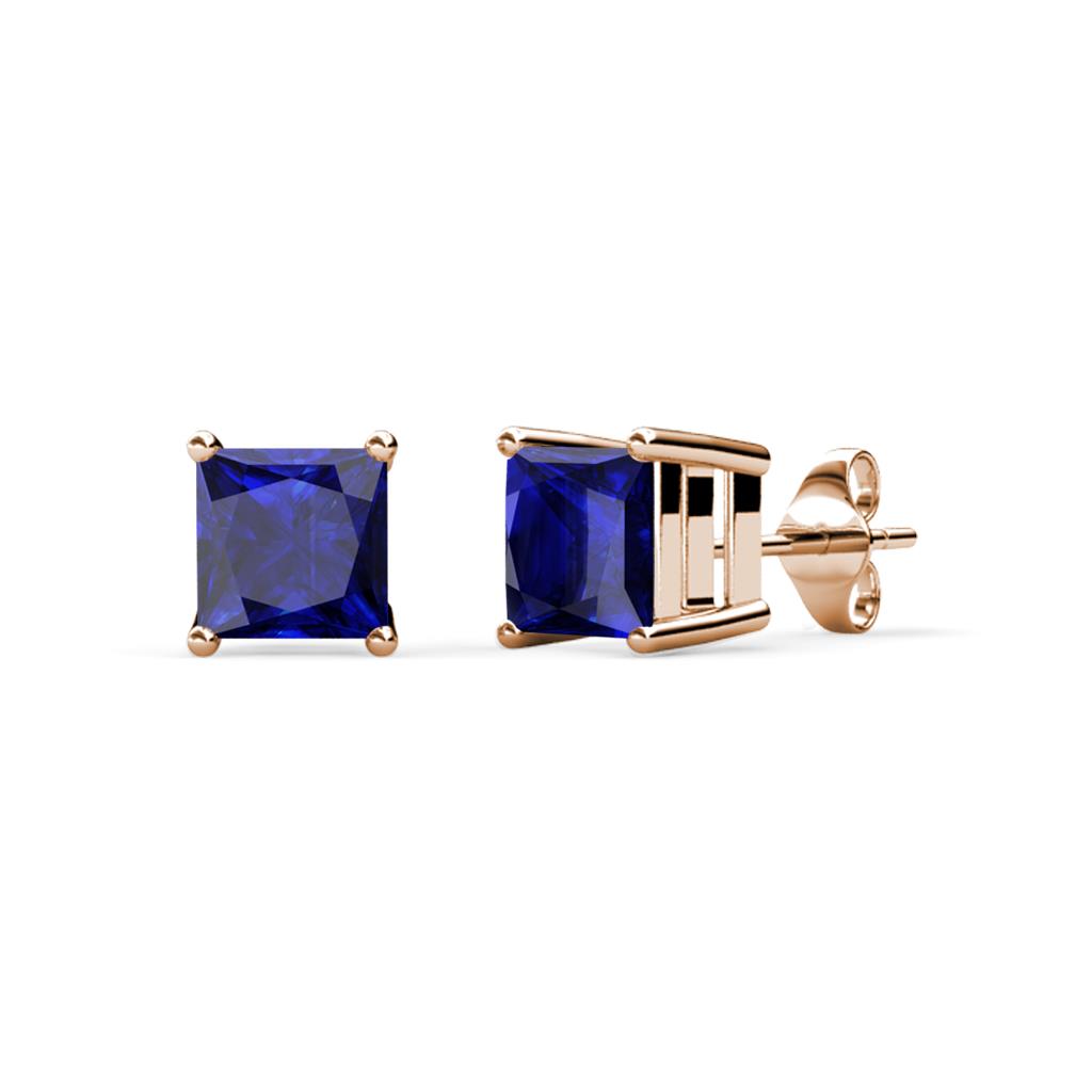 Zoey Blue Sapphire (4mm) Solitaire Stud Earrings 