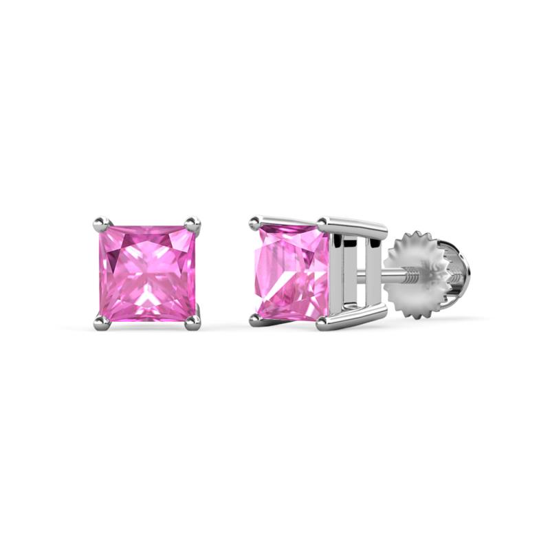 Zoey Pink Sapphire (4mm) Solitaire Stud Earrings 