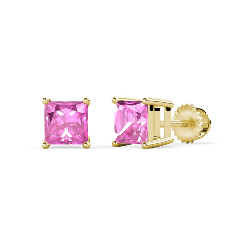 Zoey Pink Sapphire (4mm) Solitaire Stud Earrings 