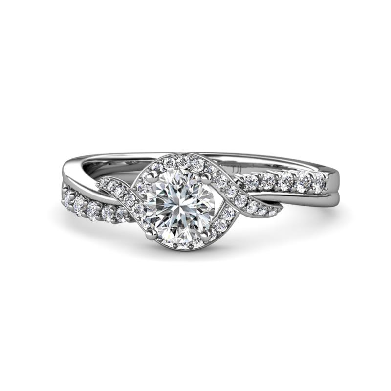 Nebia Signature Diamond Bypass Womens Engagement Ring 