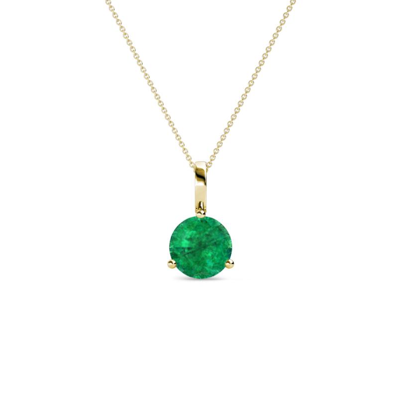 Sheryl 5.00 mm Emerald Solitaire Pendant 